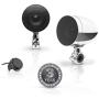 BOSS Audio Systems MC625BA Motorcycle Speaker Sound System - Bluetooth, Amplified, Weatherproof, 3 Inch Speakers, Multi-Function Volume Control, Also Use with ATVs UTVs