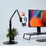 viozon Tablet Phone Overhead Stand, Height & 360 Degree Angle Adjustable, Aluminum Desktop Stand, Compatible with 3.5-10'' Cellphone or Tablet Such as iPhone iPad Pro Air Mini, Samsung, Nexus(AP-4PS)