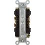 Morris Products Industrial Grade Duplex Receptacle - White, 20 Amp, 250 Volt – Shallow Design, 2 Pole, 3 Wire – GE Lexan, Steel Mounting Strap – UL Listed