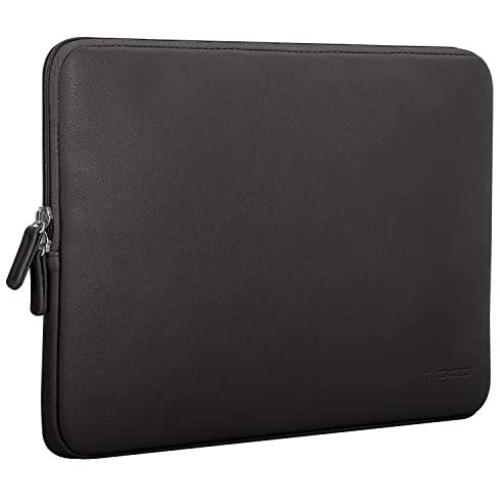 MoKo 13-13.3 Inch Laptop Sleeve Bag Fits MacBook Air 13-inch Retina 2020-2016, MacBook Pro 13'', Surface Book/Surface Laptop 13.5'', Waterproof PU Leather Protective Case - Black