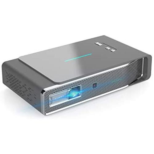 3D Projector TOUMEI V5, 3D Video Projector DLP 1080P HD, 3800 Lumens, Wireless Screen Share for iOS Android Bluetooth 4.0 Keystone Correction, HDMI/TF/USB, No Built-in Battery, with Free 3D Glasses