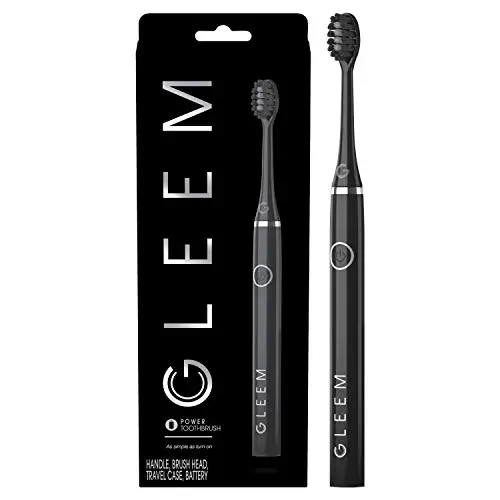 Gleem Electric Toothbrush, Battery Powered, Soft Bristles, Black