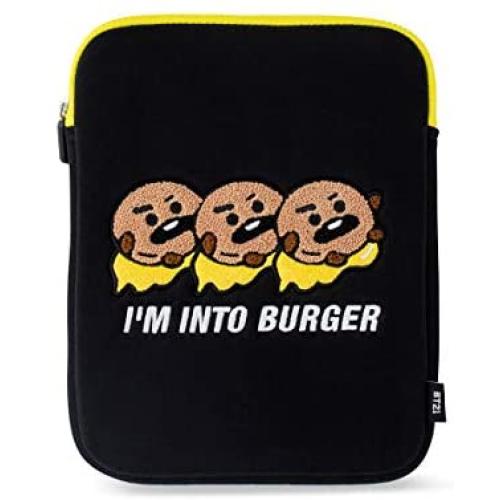 BT21 Bite Collection SHOOKY Character Tablet Sleeve Bag Case Cover, Compatible with 10 Inch iPad Air, iPad Pro, Galaxy Tab, Black