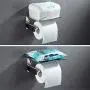 APLusee Toilet Paper Holder with Phone Shelf Polished Chrome, SUS 304 Stainless Steel Bathroom Accessories Tissue Roll Dispenser Storage Wall Mounted APLusee Toilet Paper Holder with Phone Shelf Polished Chrome, SUS 304 Stainless Steel Bathroom Accessories Tissue Roll Dispenser Storage Wall Mounted