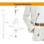 Fushing 20Pcs Retractable ID Badge Holders ID Badge Reels with Clip Retractable Badge Holders for Office Worker Doctor Nurse(White)