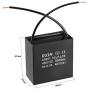 uxcell Ceiling Fan Capacitor CBB61 25uF 450V AC 2 Wires Metalized Polypropylene Film Capacitors 58x31x57mm for Water Pump Motor Generator