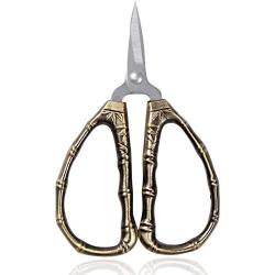 BIHRTC Mini Siccors Crochet Scissors Embroidery Scissors Sharp Stainless Steel Tip Scissors Craft Shears Scissors for Sewing Paper Handicraft Threading Needlepoint Bronze Scissors