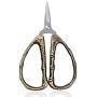 BIHRTC Mini Siccors Crochet Scissors Embroidery Scissors Sharp Stainless Steel Tip Scissors Craft Shears Scissors for Sewing Paper Handicraft Threading Needlepoint Bronze Scissors