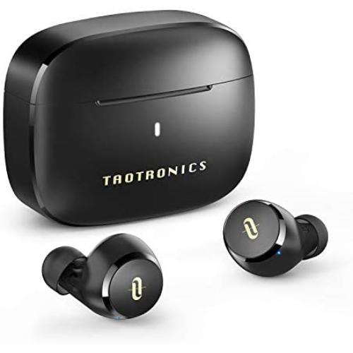 Wireless Earbuds, TaoTronics Bluetooth 5.0 Headphones Soundliberty 97 True Wireless Earphones in-Ear with mic CVC 8.0 Noise Cancelling AptX Stereo Bass Touch Control IPX8 Waterproof 9H Playtime
