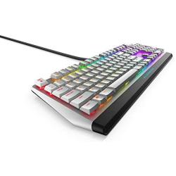 New Alienware Low-Profile RGB Gaming Keyboard AW510K Light, Alienfx Per Key RGB Lighting, Media Controls and USB Passthrough, Cherry MX Low Profile Red Switches, Lunar Light