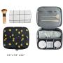 Travel Cosmetic Bag Large Makeup Bag Cosmetic Case Organizer for Women Girls (Pink-Stripes)