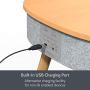 Portable Smart Side Table Bluetooth Speaker with Wireless Charger and USB Charging Dock, Modern Home Studio Smart Table Multifunctional (Orange)