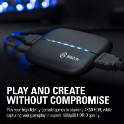 Elgato HD60 S+ Capture Card1080p60 HDR10 capture, 4K60 HDR10 zero-lag passthrough, ultra-low latency, PS5, PS4/Pro, Xbox Series X/S, Xbox One X/S, USB 3.0