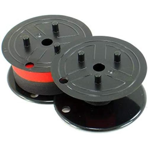 Compatible Sharp Electronic Calculator Ribbon Twin Spool Black and Red Ribbon - Fits All Twin Spool Models