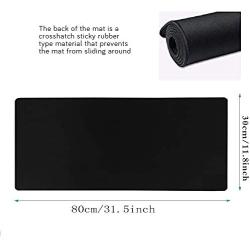 YEBMoo Extra Large Gaming Mouse Pads/Extended Protective Office Desk Mouse Mat Non-Slip Professional Precision Tracking Surface (31.5'' x 11.8'') for PC Computer Laptop (80x30Black001)