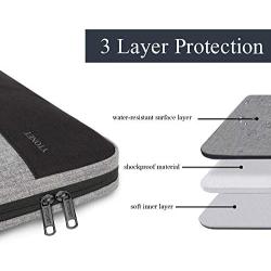 Ytonet Laptop Case, 15.6 inch TSA Laptop Sleeve Water Resistant Durable Computer Carrying Case for 15.6 inch HP, Dell, Lenovo, Asus Notebook, Gifts for Men Women, Grey