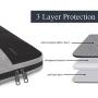 Ytonet Laptop Case, 15.6 inch TSA Laptop Sleeve Water Resistant Durable Computer Carrying Case for 15.6 inch HP, Dell, Lenovo, Asus Notebook, Gifts for Men Women, Grey