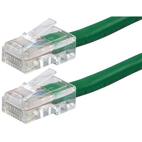 Monoprice ZerobootCat6 Ethernet Patch Cable - Network Internet Cord - RJ45, Stranded, 550Mhz, UTP, Pure Bare Copper Wire, 24AWG, 0.5ft, Green