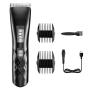 STOON Hair Clippers, Cordless Rechargeable Beard Trimmer Hair Trimmer for Men, Waterproof Hair Cutting Kit with LED Display & 2 Guide Combs (4 Adjustable Levels) for Family Use