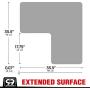 Multipurpose Office Corner Desk Pad and Computer Large Corner Desk Pad - Waterproof Office Desk Mat and Corner Desk Blotter Pad - Home Office Accessories - Durable Corner Desk Pad Protector (Gray)
