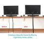 Alex Tech 10ft – 1 inch Cable Sleeve Easy Wrap Cable Management Sleeve Wire Wrap Cord Organizer for Computer TV Home Office - Black