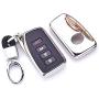 Royalfox(TM) 2/3/4 Buttons Soft TPU Smart keyless Remote Key Fob case Cover Shell for Lexus RX is CT GS NX ES RC RCF GSF es300 es330 es350 RC200 RC300 RC350 is300 is250 is350 (Silver)