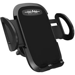 Beam Electronics Car Phone Mount Holder Universal Phone Car Air Vent Mount Holder Cradle Compatible for iPhone 12 11 Pro Max XS XS XR X 8+ 7+ SE 6s 6+ 5s 4 Samsung Galaxy S4-S10 LG Nexus Nokia (Black)