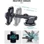 VICSEED Car Phone Mount, [Thick Case & Big Phones Friendly] Long Arm Suction Cup Phone Holder for Car Dashboard Windshield Air Vent Hands Free Clip Cell Phone Holder Compatible with All Mobile Phones