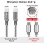 AGVEE [3 Pack 10ft] 3A Fast HD 8 10 Charging Cable, Nylon Braided Charger Cord for New Kindle Fire HD 8 8-Plus 2020 (10th), HD 10 2019 (9th) Release, Kids Edition 2020, Black