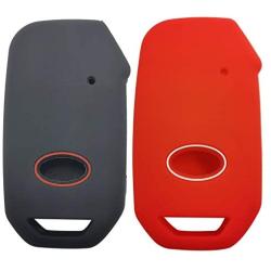2Pcs Coolbestda Compatible with 2021 2020 Telluride Seltos Soul Forte GT EX Sportage Push Start Key Fob Sleeve Pouch Holder Case Keyless Entry Protector (Key in ignition OR Flip Key NOT FIT)
