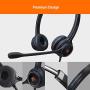 IPD IPH-255 Double Ear NC Headset with 2.5mm Jack for Polycom IP 320,321,330, Cisco SPA,Grandstream GXP,Panasonic KX, Zultys, Gigaset & 2.5m Jack(3 Poles) Port with Phones
