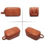 Leather Toiletry Bag for Men,Large Capacity Waterproof Travel Dopp Kit with Sturdy Handle,Travel Organizer for Toiletries -Travel Bag for Dad/Men/Husband for Valentines Day