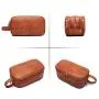 Leather Toiletry Bag for Men,Large Capacity Waterproof Travel Dopp Kit with Sturdy Handle,Travel Organizer for Toiletries -Travel Bag for Dad/Men/Husband for Valentines Day
