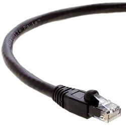 InstallerParts Ethernet Cable CAT6A Cable UTP Booted 1 FT - Black - Professional Series - 10Gigabit/Sec Network/High Speed Internet Cable, 550MHZ