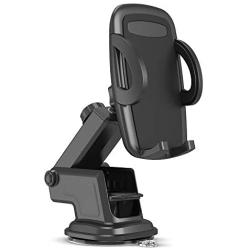 Maxboost DuraHold Series Car Phone Mount for iPhone 12 11 Pro Max Xs XR X 8 7 Plus SE,Galaxy S20 Ultra S10 S10+ S10e,Note 10,LG,Huawei,Pixel[Washable Sticky Gel Pad/Extendable Holder Arm (Upgrade)]