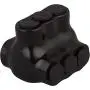 Morris Products Black Insulated Multi-Cable Connector – 3 Wire Ports, 2-14 Wire Range, Slotted Allen Hex – 1.6“ L x 1.5” H – Dual Entry