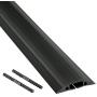 D-Line FC83B Medium Duty Linkable Floor Cable Cover/Cable Protector | Protect Cables & Prevent a Trip Hazard | 6 Foot (L) - Cable Cavity 1 3/16” W x 3/8” H | Black