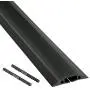 D-Line FC83B Medium Duty Linkable Floor Cable Cover/Cable Protector | Protect Cables & Prevent a Trip Hazard | 6 Foot (L) - Cable Cavity 1 3/16” W x 3/8” H | Black