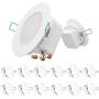 Sunco Lighting 12 Pack 4 Inch Slim LED Downlight, Integrated Junction Box,10W=60W, 650 LM, Dimmable, 6000K Daylight Deluxe, Recessed Jbox Fixture, IC Rated, Simple Retrofit Installation - ETL