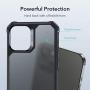 ESR Air Armor Series Case Compatible with iPhone 12 Pro Max 6.7-Inch [Shock Absorbing and Scratch Resistant] [Military Grade Protection] [Hard Back with Flexible Frame] - Frosted Black
