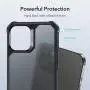 ESR Air Armor Series Case Compatible with iPhone 12 Pro Max 6.7-Inch [Shock Absorbing and Scratch Resistant] [Military Grade Protection] [Hard Back with Flexible Frame] - Frosted Black