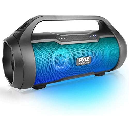 Wireless Portable Bluetooth Boombox Speaker - 500W 2.0CH Rechargeable Boom Box Speaker Portable Barrel Loud Stereo System with AUX Input/USB/SD/Fm Radio, 3'' Subwoofer, Voice Control - Pyle PBMWP185