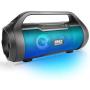 Wireless Portable Bluetooth Boombox Speaker - 500W 2.0CH Rechargeable Boom Box Speaker Portable Barrel Loud Stereo System with AUX Input/USB/SD/Fm Radio, 3'' Subwoofer, Voice Control - Pyle PBMWP185