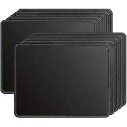 Ktrio 10 Pack Mouse Pad with Stitched Edges, Non-Slip Large Mousepad with Superior Micro-Weave Cloth, Water-Resist Mousepads Mouse Pads for Computers, Laptop, Gaming, Office & Home, 11 x 8.5 in, Black
