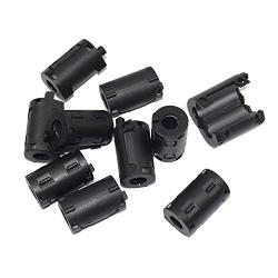 stardrift 10-Pack 11mm Diameter Snap on Ferrite Core Bead Choke Ring Cord RFI EMI Noise Suppressor Filter for HDMI DVI VGA Cable Black (11MM)
