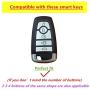 BFANG for Ford Key Fob Cover, TPU Key Fob Shell Protector Shell Keyless Remote Control Smart Key Holder with Keychain Fit for Ford Fusion Edge Explorer Escape Mustang Smart Remote Fob Key (Blue)
