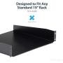 StarTech.com 2U Server Rack Mount Shelf - 15.7in Deep Steel Universal Cantilever Tray for 19'' Network & AV Equipment Rack/Cabinet - 44lbs (CABSHELF), Black