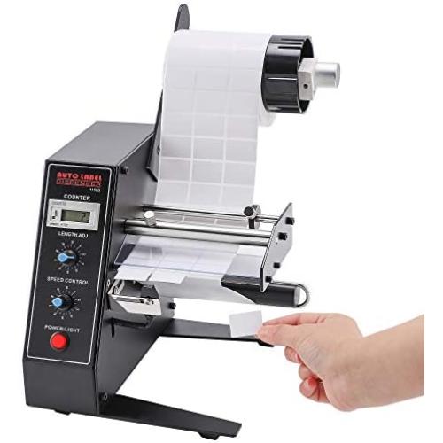 CGOLDENWALL High-Speed Automatic Label Dispenser High Power Label Stripper 12W AL-1150D Label Separating Machine with Intelligent Sensor Auto Counting 0-999999 for Various Label Sizes 110V