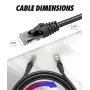 Cat6 Ethernet Cable, 3 Feet (2 Pack) LAN, utp Cat 6, RJ45, Network Cord, Patch, Internet Cable - 3 ft - Black