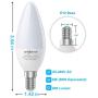 SHINESTAR 12-Pack E12 LED Ceiling Fan Light Bulbs 60 watt Equivalent 120v, Daylight 5000K, Small Candelabra Base Light Bulb for Chandelier, Type B B11 LED Bulb, Non-dimmable